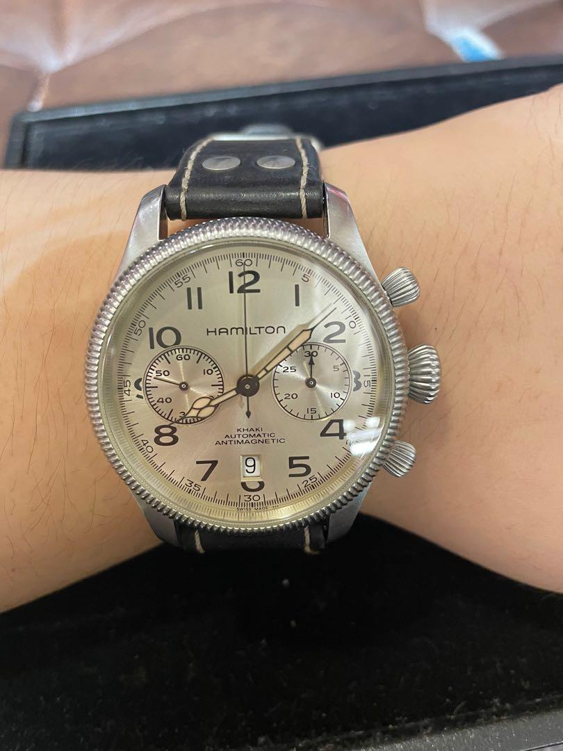 100% ORIGINAL HAMILTON HARRISON FORD KHAKI CHRONO AUTOMATIC, Luxury