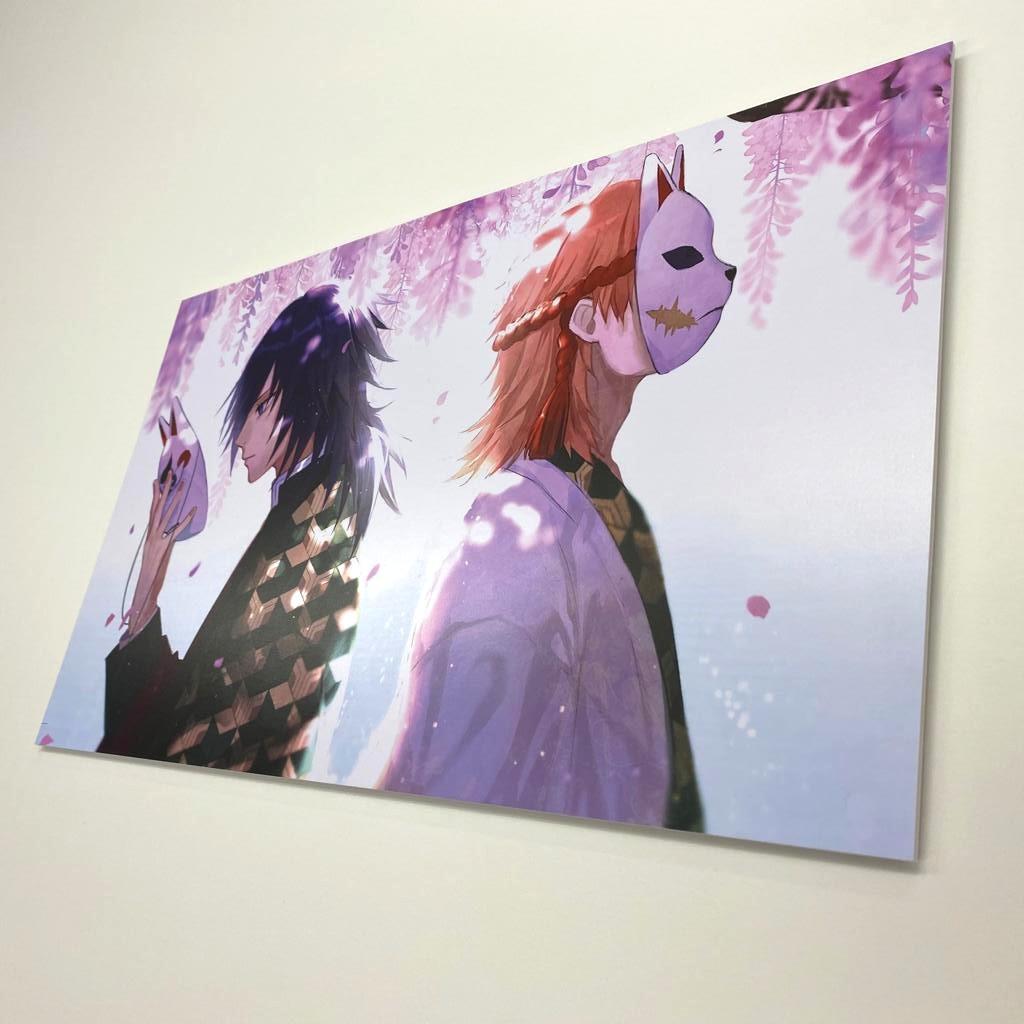 ➿鬼滅之刃水柱富岡義勇錆兎錆兔防水畫板掛牆裝飾品➿, 傢俬