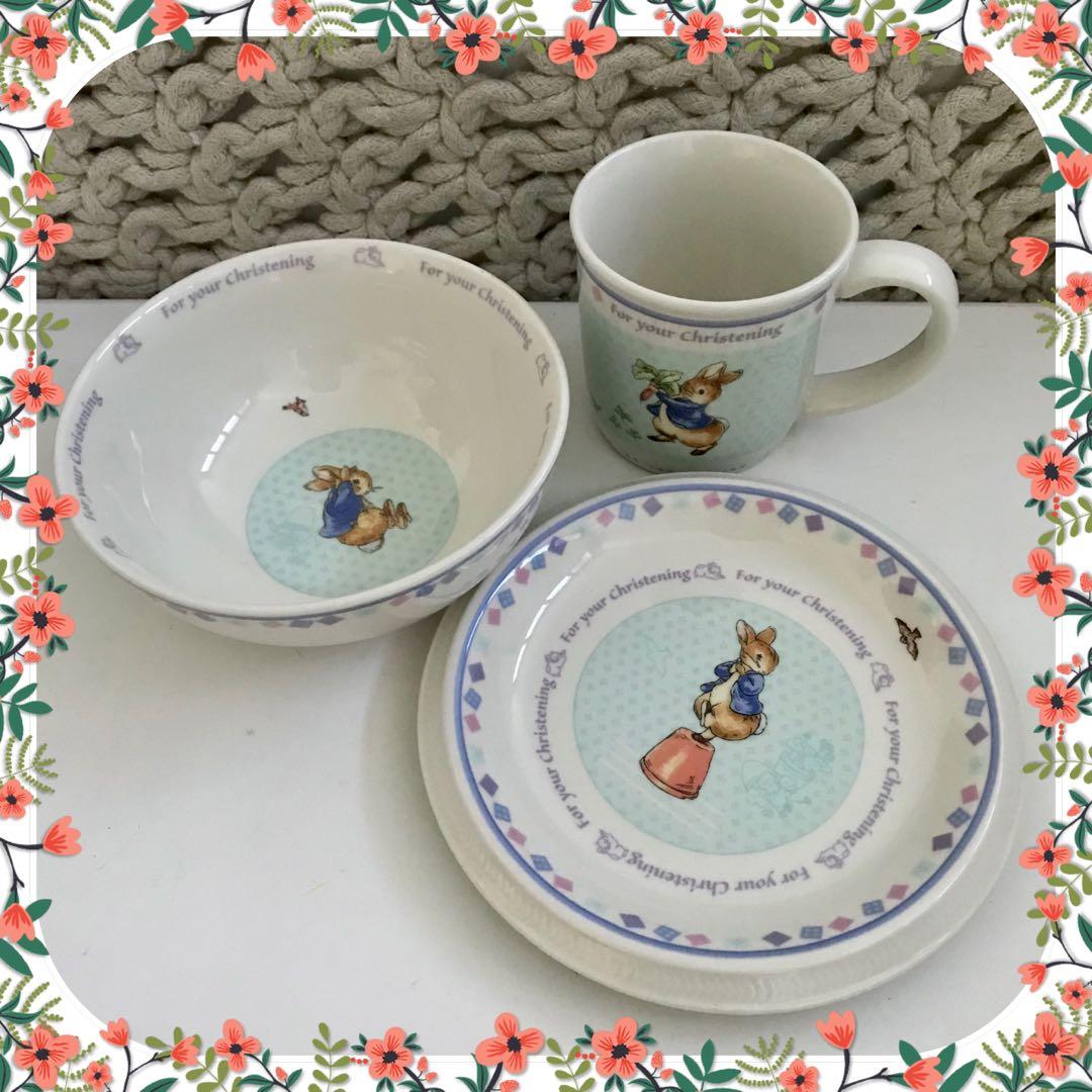 PETER RABBIT CHRISTENING SET by WEDGWOOD ENGLAND