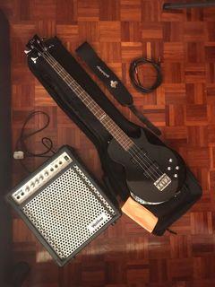 Bass Guitar with Amplifier