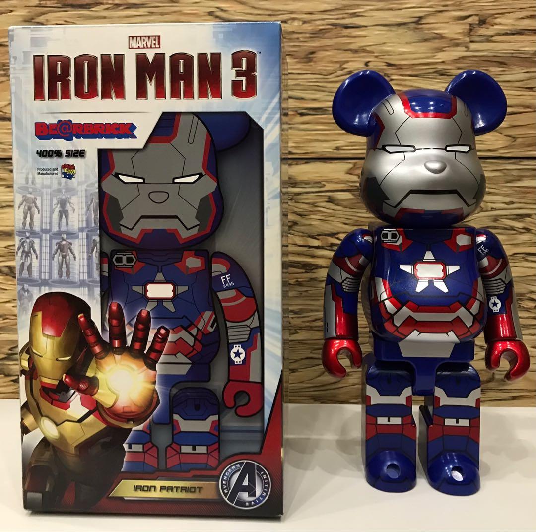 Bearbrick 400% Ironman 3 Iron Patriot, 興趣及遊戲, 玩具& 遊戲類