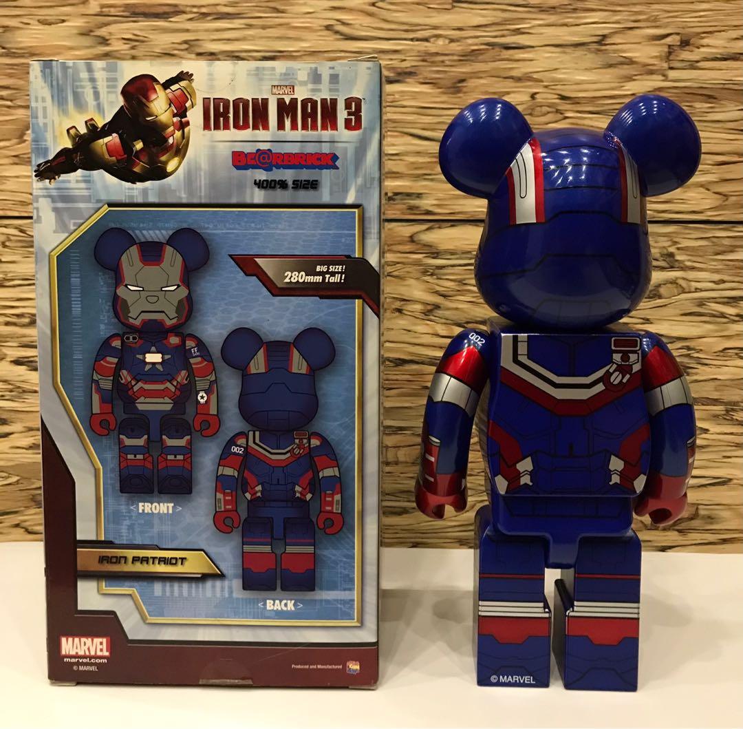 Bearbrick 400% Ironman 3 Iron Patriot, 興趣及遊戲, 玩具& 遊戲類