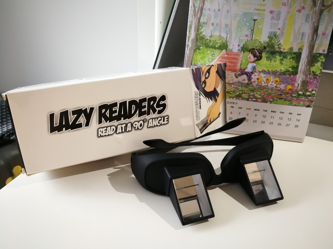 Bed Reading Prism Glasses Horizontal Periscope/ Lazy Readers, Men's