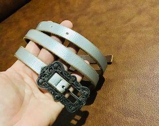 Belt kulit wanita Silver Esprit Cantik Original Like New