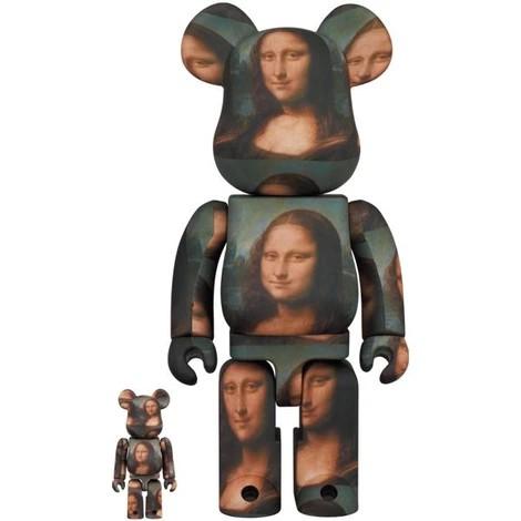 🐻BE@RBRICK LEONARD DE VINCI Mona Lisa 100%+400% Set, 興趣及遊戲