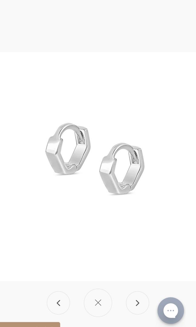 Byinviteonly Hexagon Huggies Women S Fashion Jewelry Organisers Earrings On Carousell
