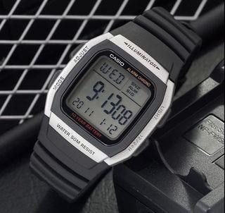 Casio Illuminator W-96H-1A Digital Quartz W96H-1A Silver W96 Brand New