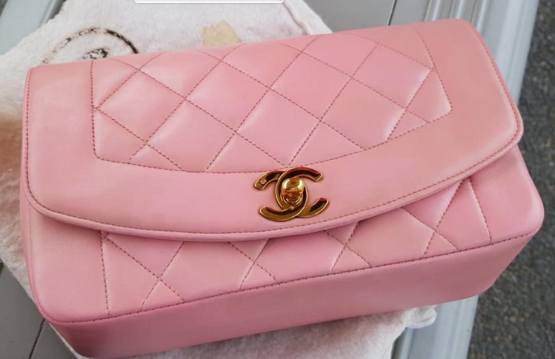 Chanel pink on sale diana bag