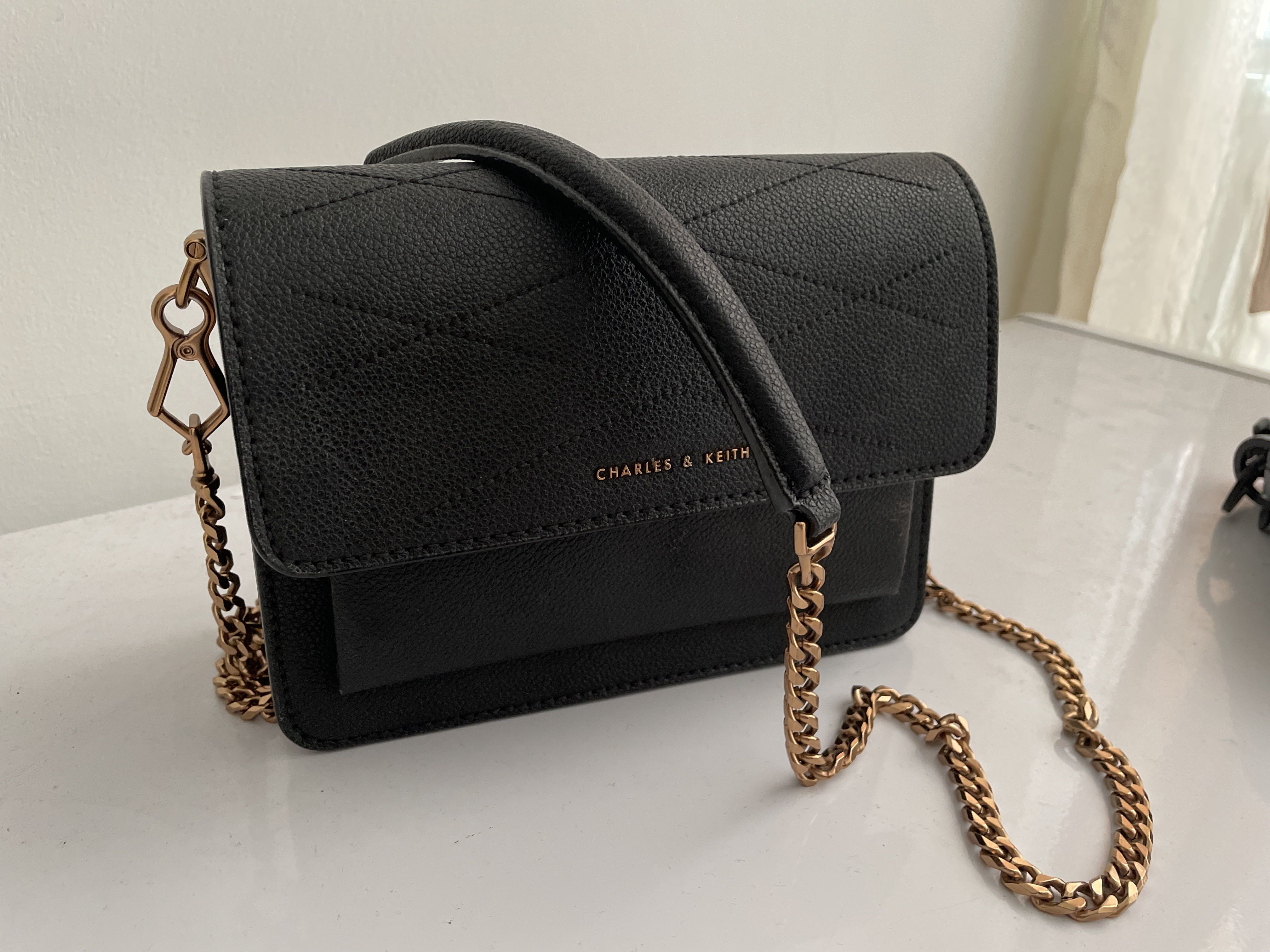 Charles and keith black sling bag shop