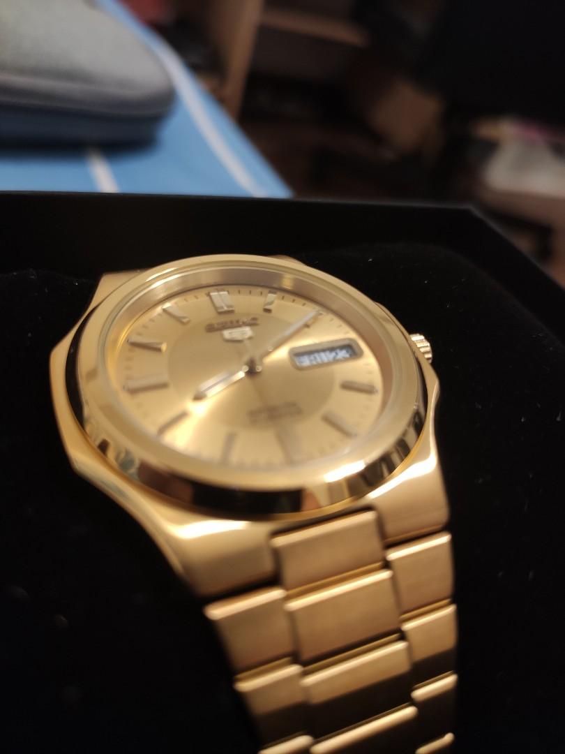 Discontinued Seiko 5 SNKK52 Gold Seikonaut Men s Fashion