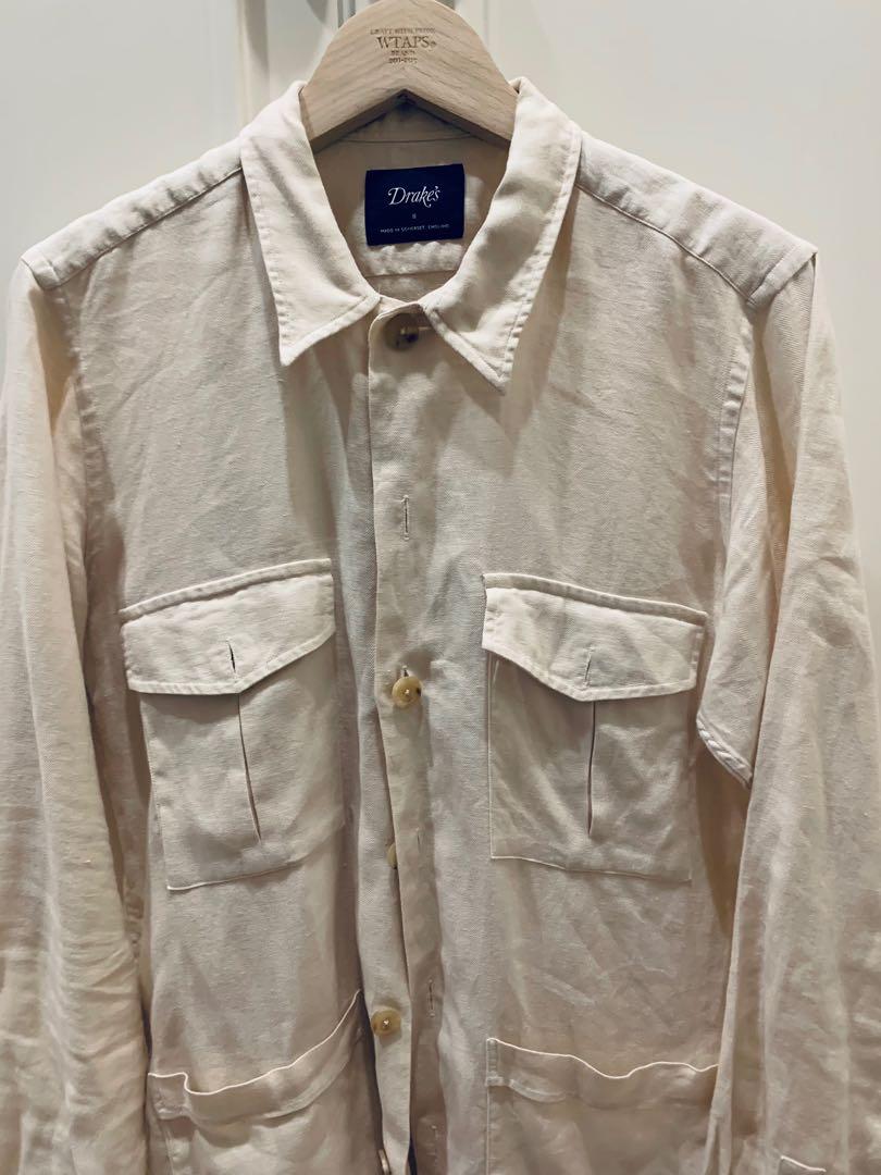 Drake s Natural Colour Linen Safari Jacket