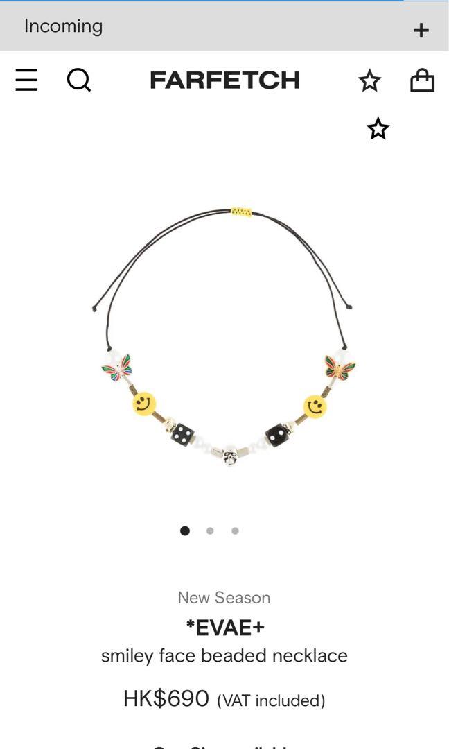 EVAE+ SMILEY PEARL NECKLACE, 名牌, 飾物及配件- Carousell