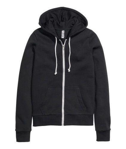 H\u0026M Zip Up Hoodie in Black, Women's