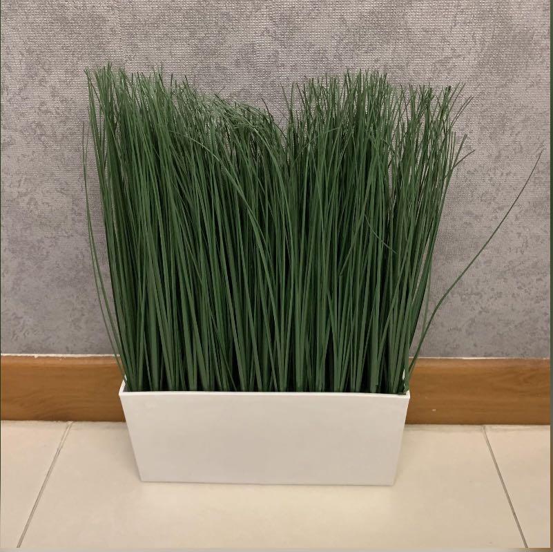 IKEA Artificial Grass in Rectangle Pot (FEJKA), Furniture & Home Living