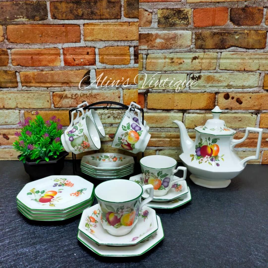 Johnson Brothers Fresh Fruit Tea Set for 6 TV Home Appliances Kitchen Appliances Other Kitchen Appliances on Carousell