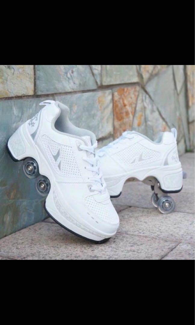 Kick roller skates shoes TIKTOK viral, Women's Fashion, Footwear, Sneakers on Carousell