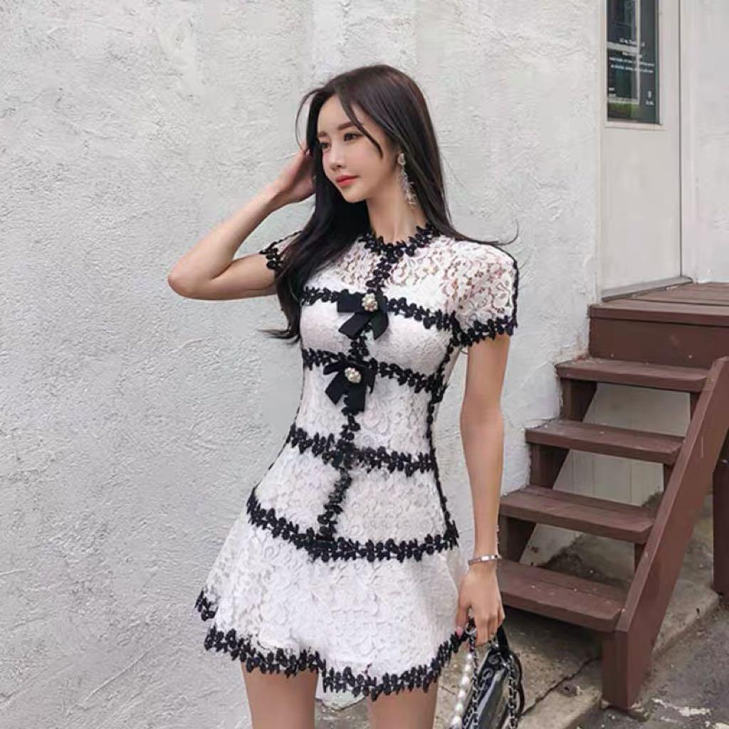 lace dress korean