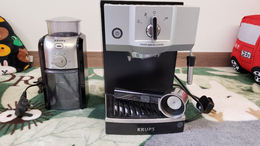 Krups XP5620 Coffee machine with a grinder 咖啡機連磨豆機, 家庭電器, 廚房電器, 咖啡機及咖啡壺