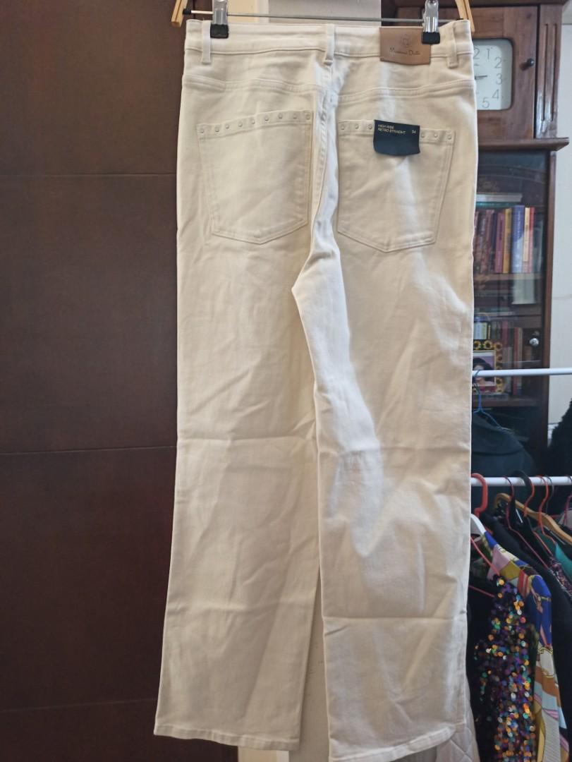Massimo Dutti beaded straight fit jeans 