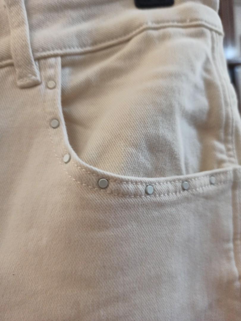 Massimo Dutti beaded straight fit jeans 