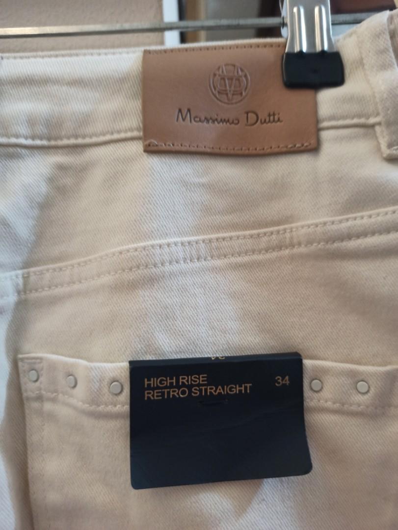 Massimo Dutti beaded straight fit jeans 