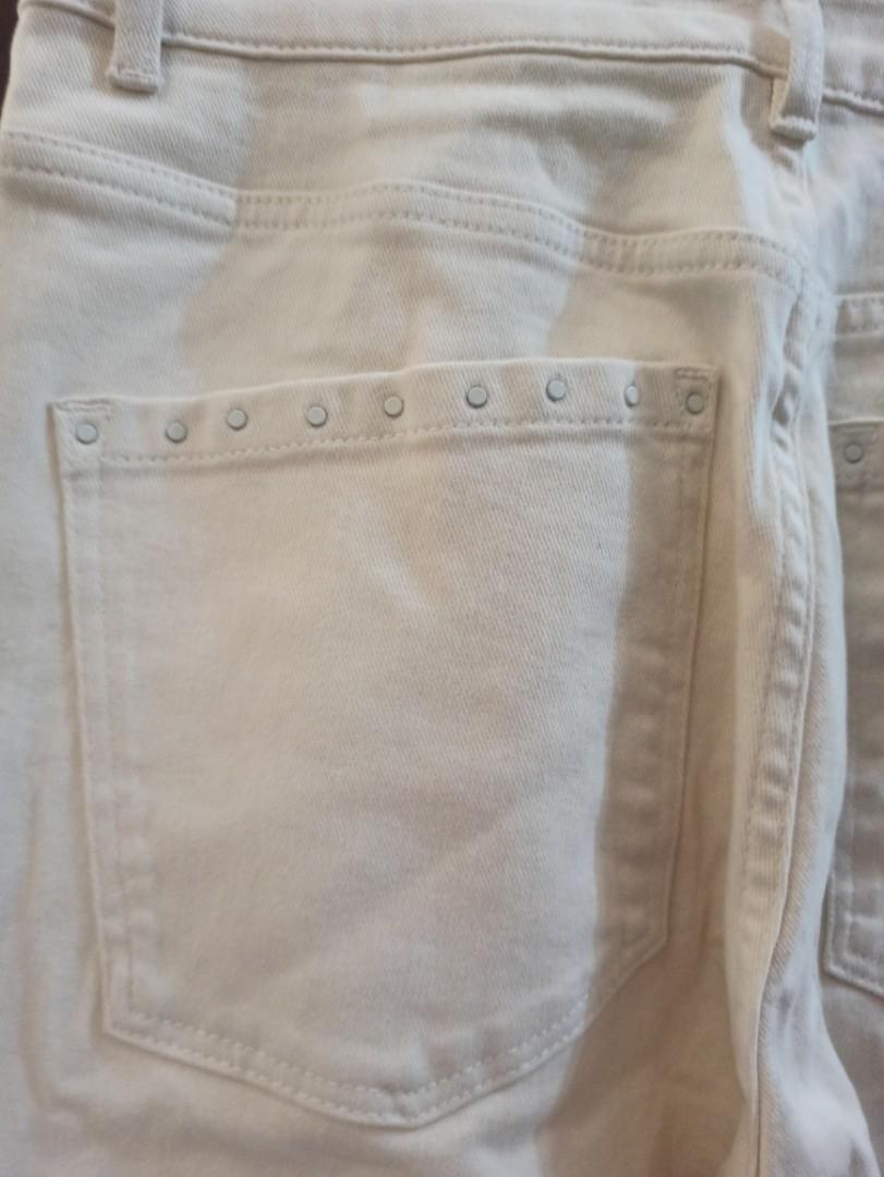 Massimo Dutti beaded straight fit jeans 