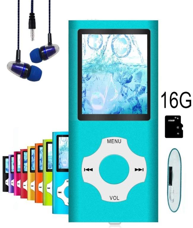 Voice Record MP4 Player MP3 Player Hotechs MP3 Music Player with 32GB Memory SD Card Slim Classic Digital LCD 1.82'' Screen Mini USB Port with FM Radio