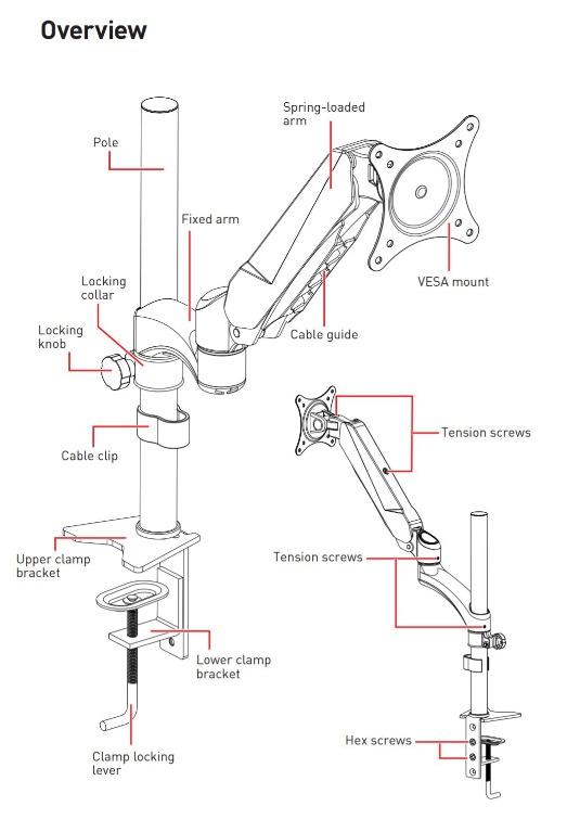 MSI Monitor Arm MAG MT81, Mobile Phones & Gadgets, Mobile & Gadget
