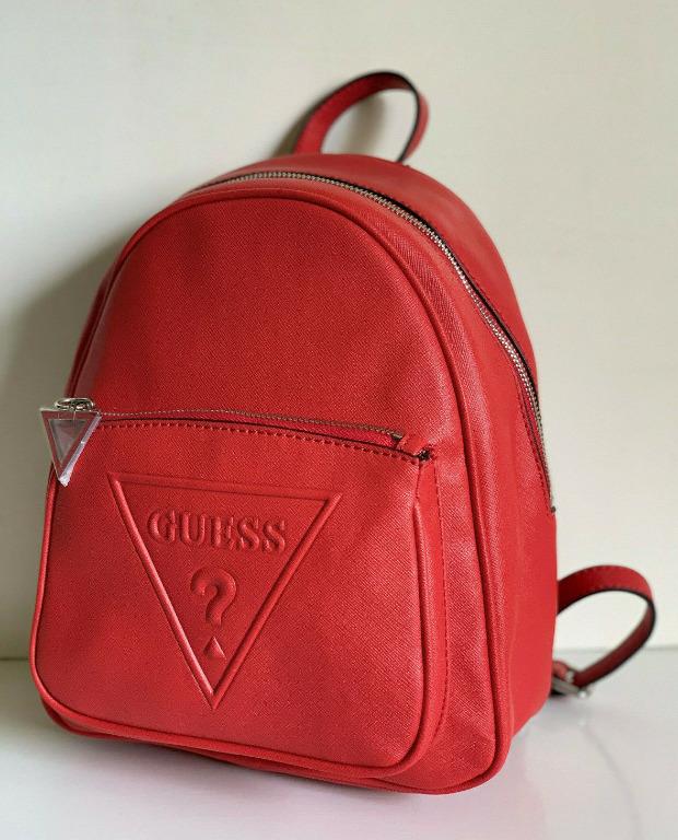 NEW GUESS BALDWIN PARK COLLECTION RED TRAVEL BACKPACK BAG PURSE