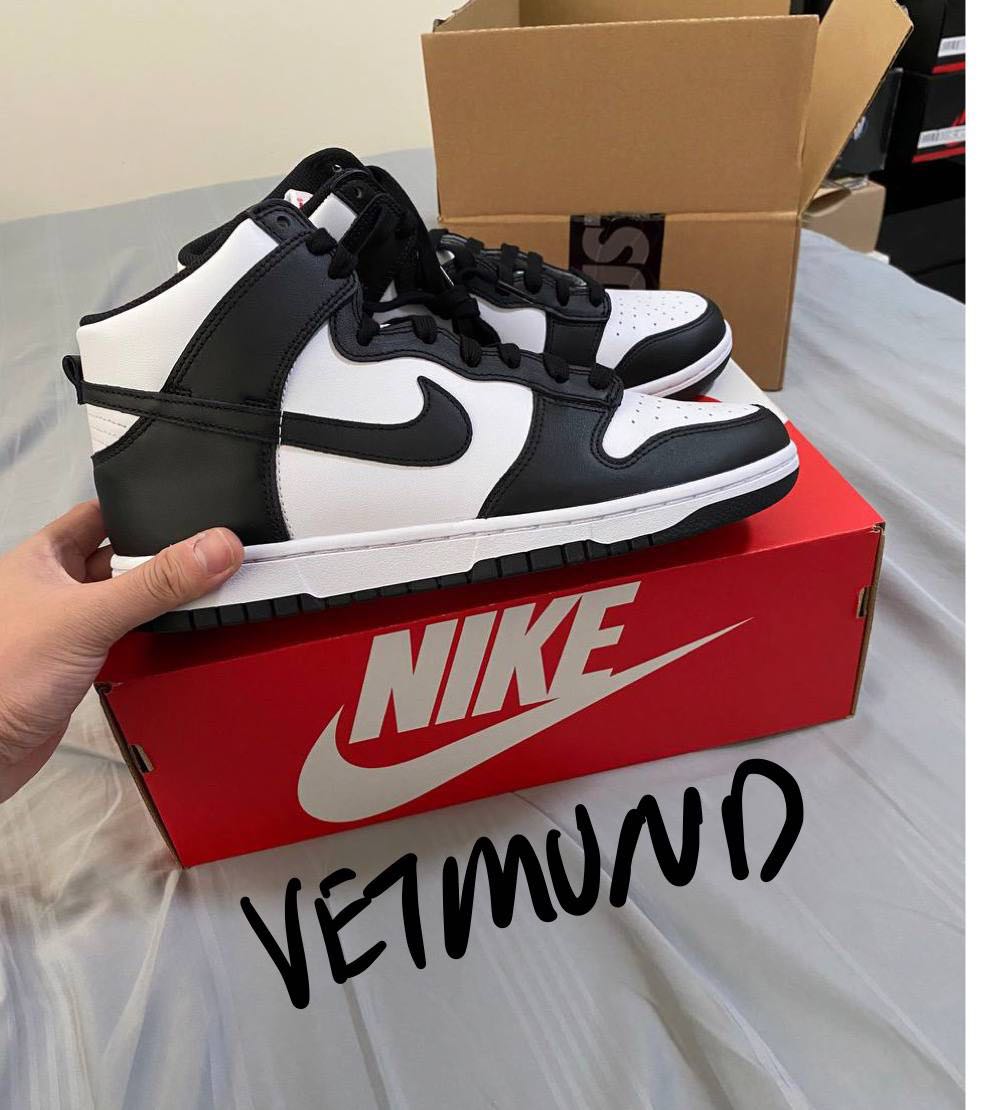 Nike dunk black white high Clearance