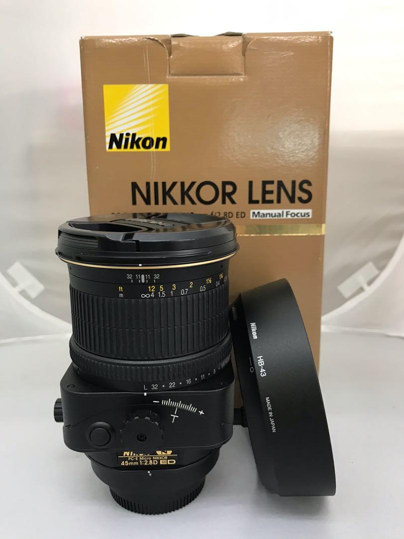 Nikon PC-E Micro 45mm F2.8 D ED, 攝影器材, 鏡頭及裝備- Carousell