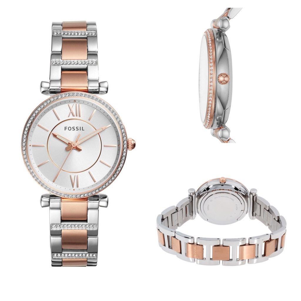 Original 100 Fossil Watch Carlie Movement ES4342 Fesyen Wanita