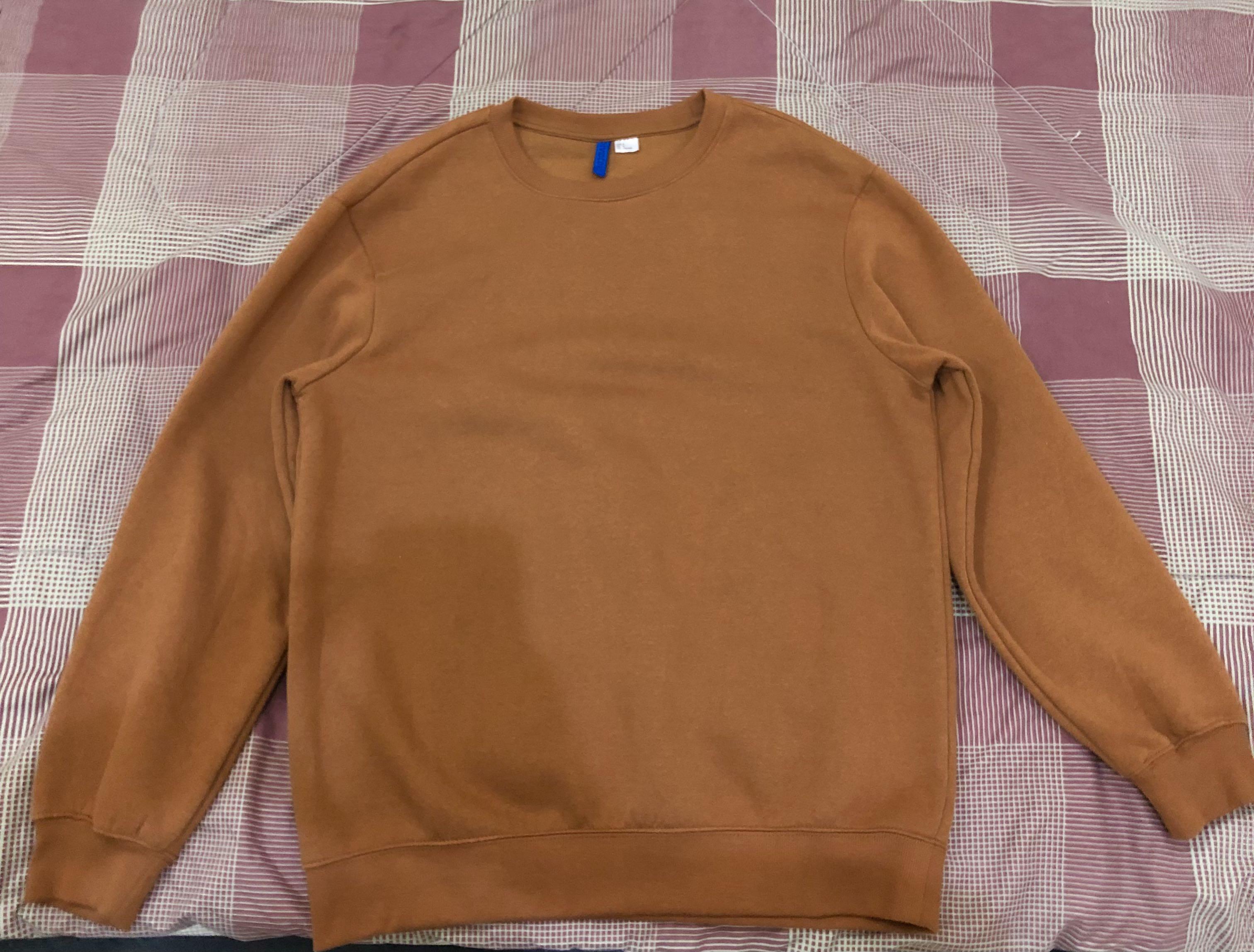 Oversized brown crew neck sweater Clearance
