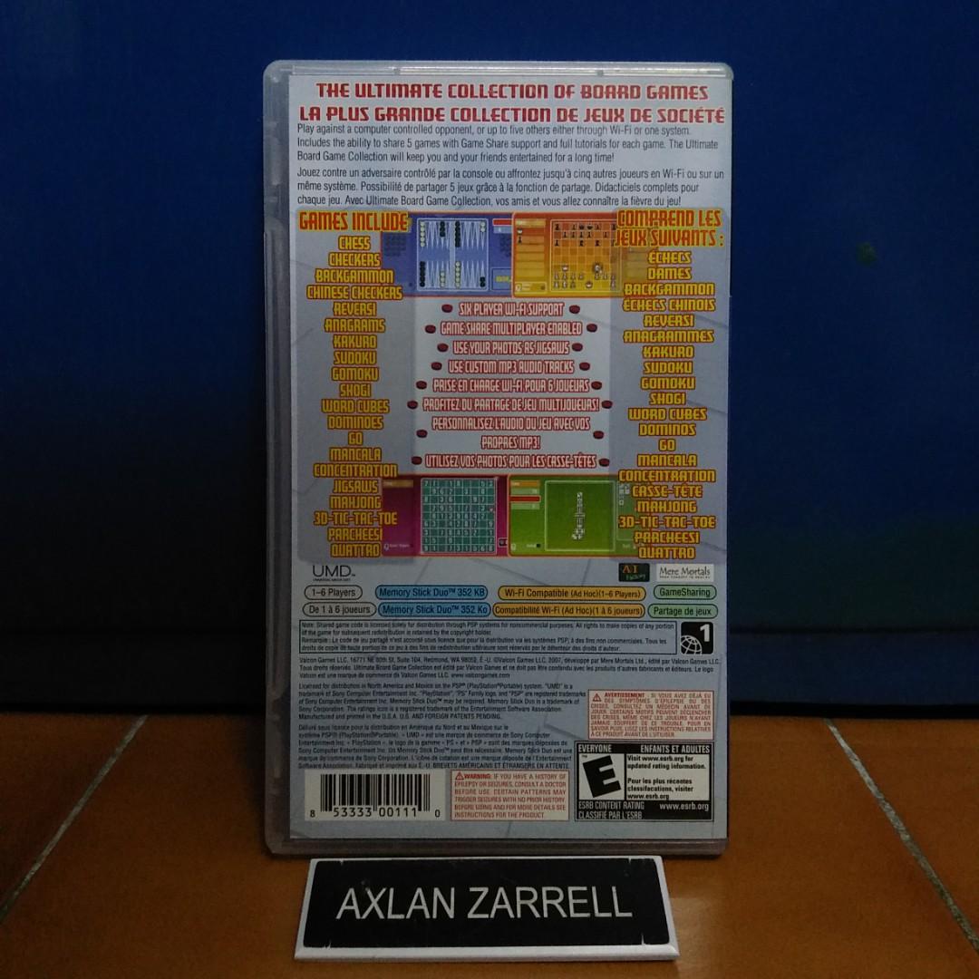 PSP UMD GAMES Ultimate Board Game Collection, Video Gaming, Video Games