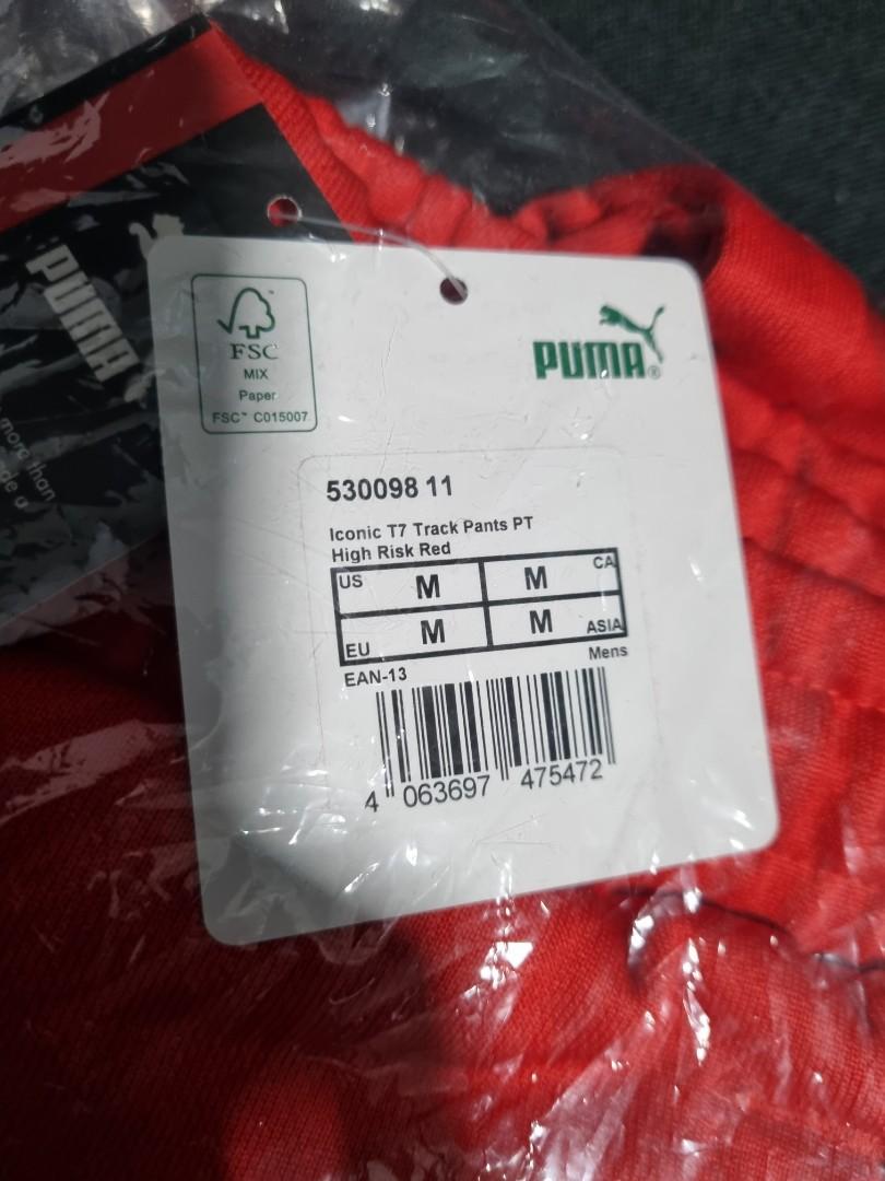 Puma t7 shop track pants red