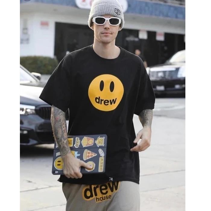 RARE* Justin Bieber Drew House Mascot SS Tee Black, Men's Fashion ...