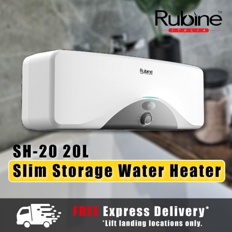 RUBINE SH-20 20L SLIM STORAGE WATER HEATER, TV Home Appliances
