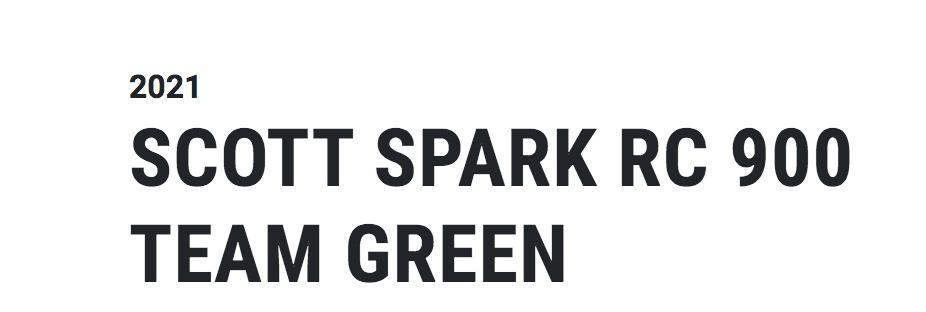 Scott spark rc team sales green 2021