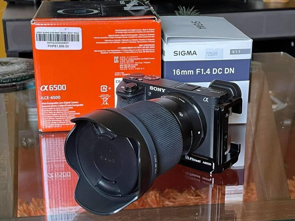 Sony a6500 with Sigma 16mm F1.4 Lens Plus Free Accessories 