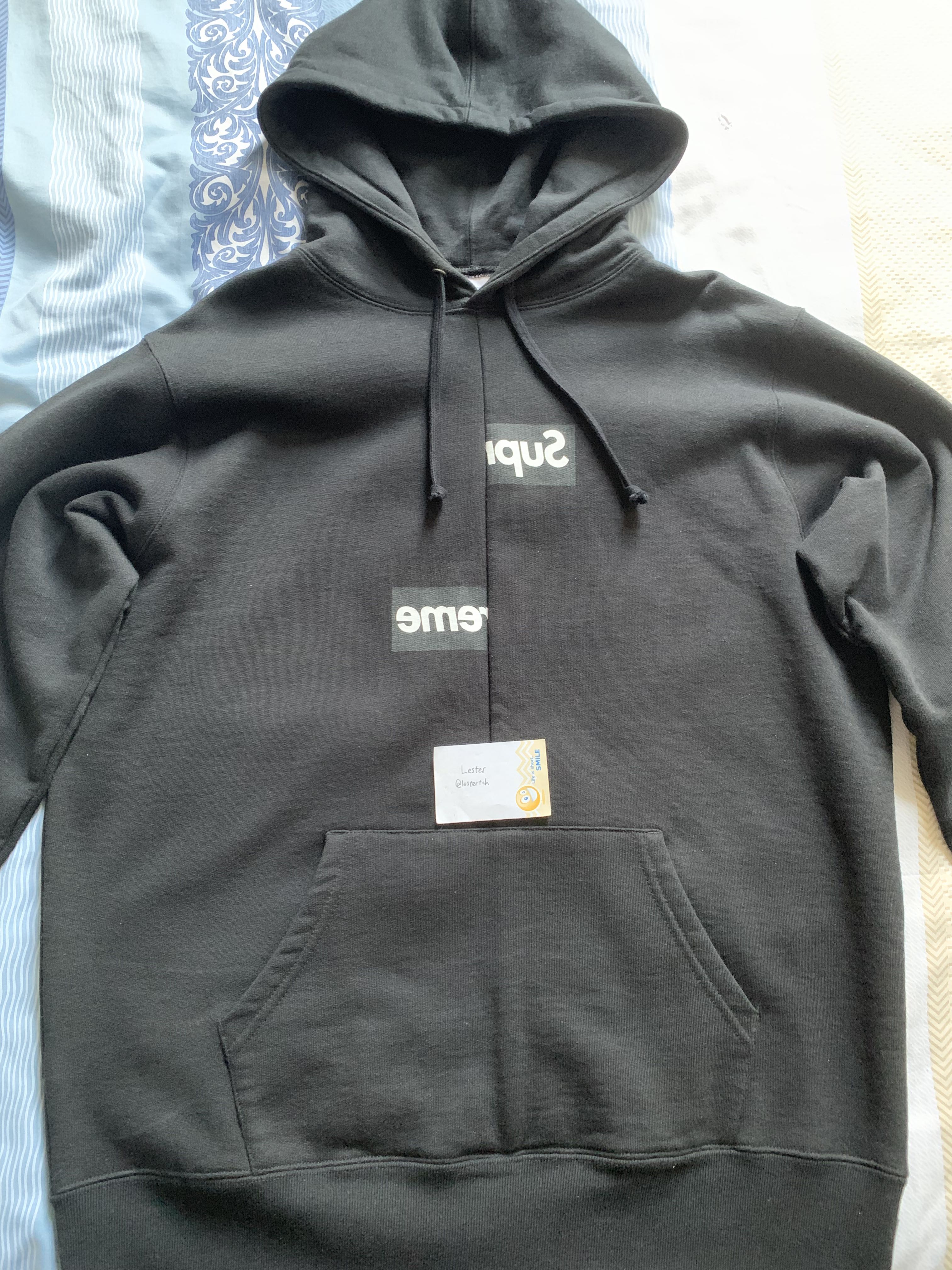 Cdg supreme sales bogo hoodie