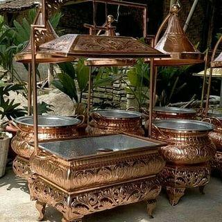 Tempat Makanan Prasmanan-food dish. Bahan tembaga. Size 40 × 60 Cm.
