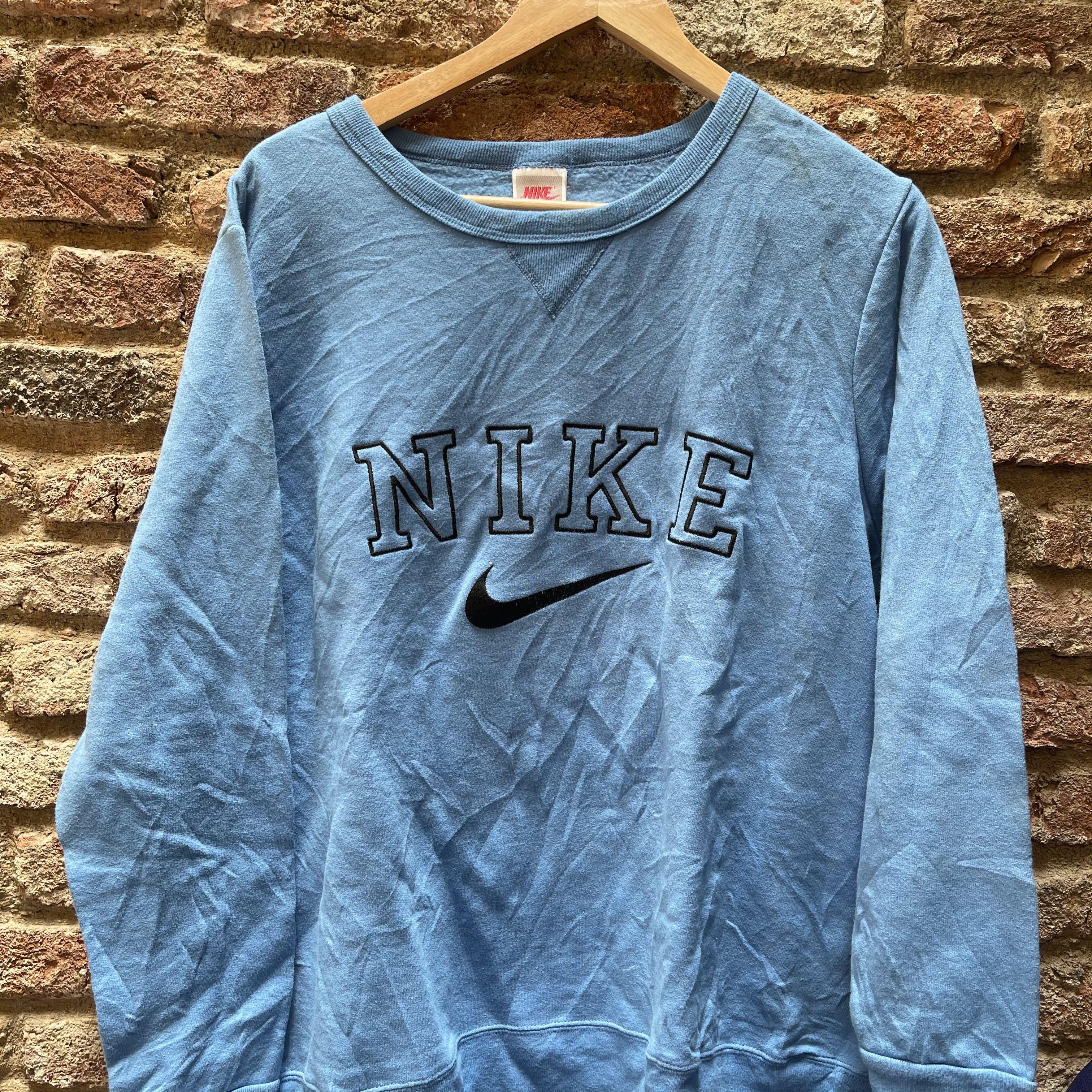 Vintage nike sweater baby blue sales