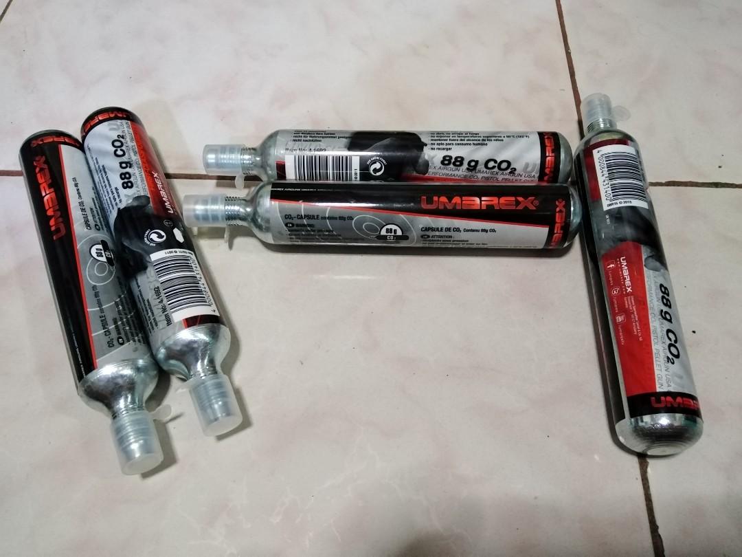 88g 90g Co2 Oxygen Tank Handy Jet Umarex Cartridge Threaded, Commercial