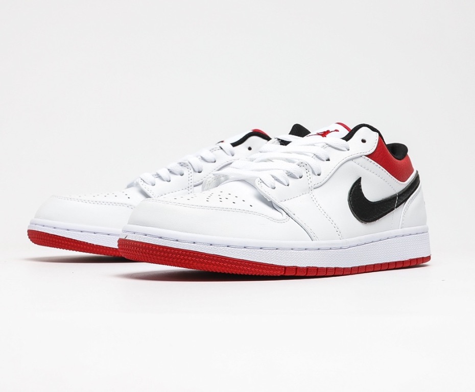 white and red nike jordan