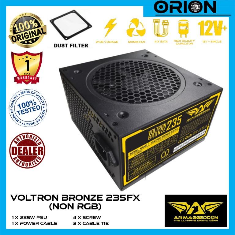 Armaggeddon Voltron Bronze 235fx Non Rgb 470w Psu Power Supply Unit Power Cable Provided Electronics Computer Parts Accessories On Carousell