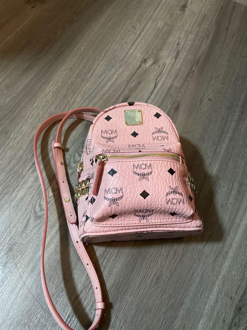 Mcm x discount mini backpack pink