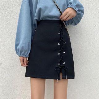Black Bandage Mini Skirt