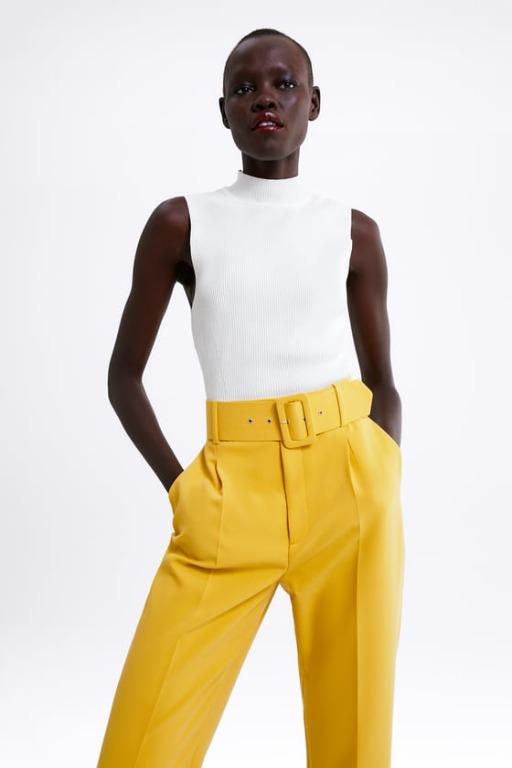 Zara darted trousers with belt shop