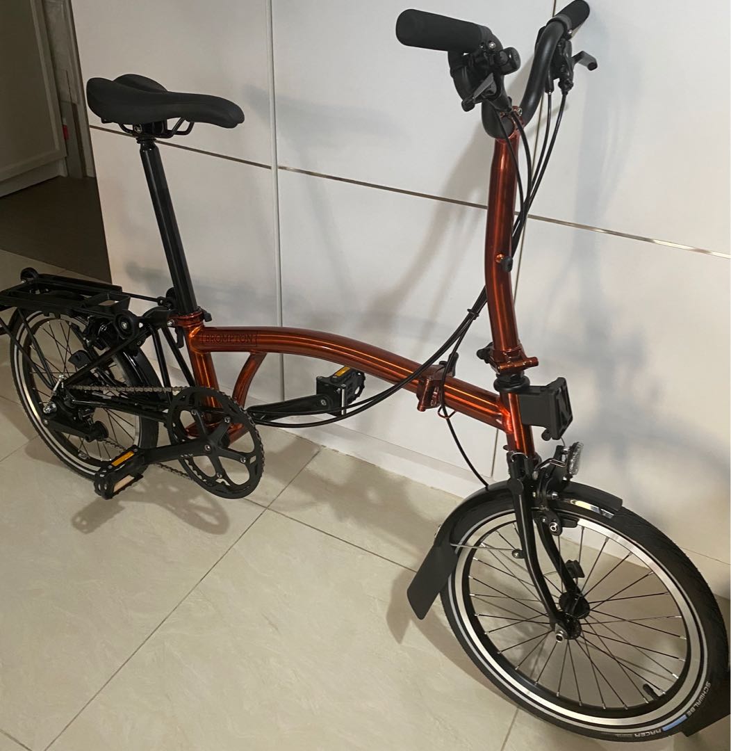 Brompton flame lacquer Black Edition Titanium Version M6L X