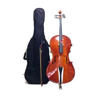 Cello Instrument 4/4 Set (Bow, Rosin, Carrying Case)
